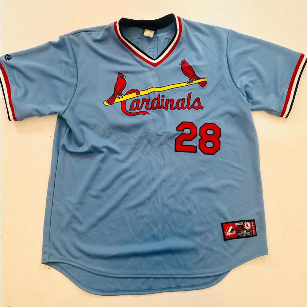 Mens Herr Cardinals Blue Baseball Jersey